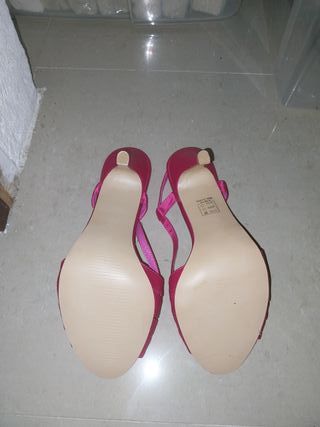 Zapatos de tacón rosa talla 37