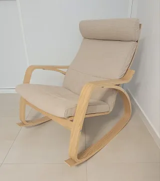 Mecedora Poang Ikea Madera Beige