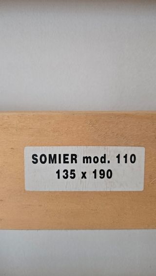 Somier 135x190 Metal y Madera