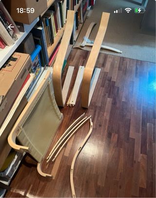 Butaca Poäng Ikea Blanca Madera
