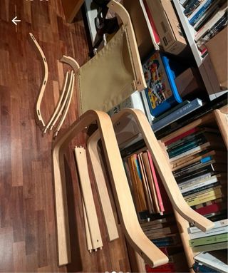 Butaca Poäng Ikea Blanca Madera