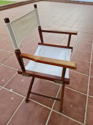 5 Sillas de director madera plegables