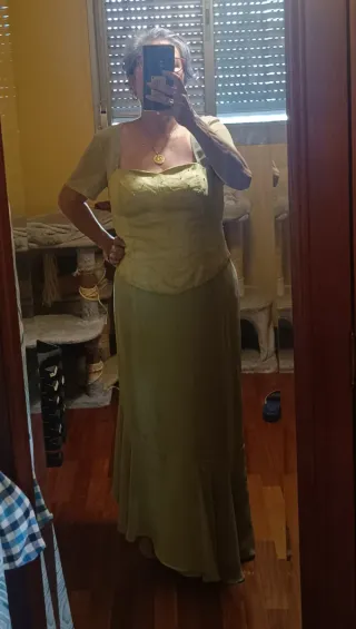 Elegante conjunto verde agua