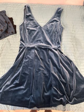 Vestido corto Pimkie azul de terciopelo