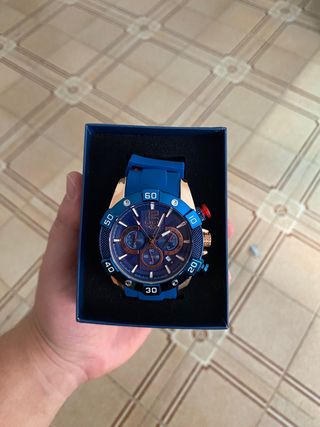 Reloj LIGE Azul y Dorado