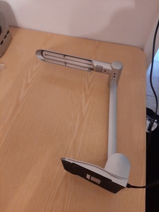 Lámpara Escritorio Metálica Negra y Plateada