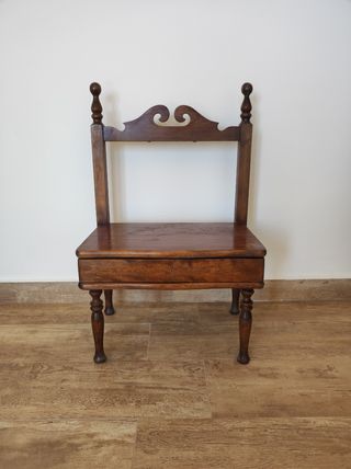 Sedia/Comodino Legno Massello