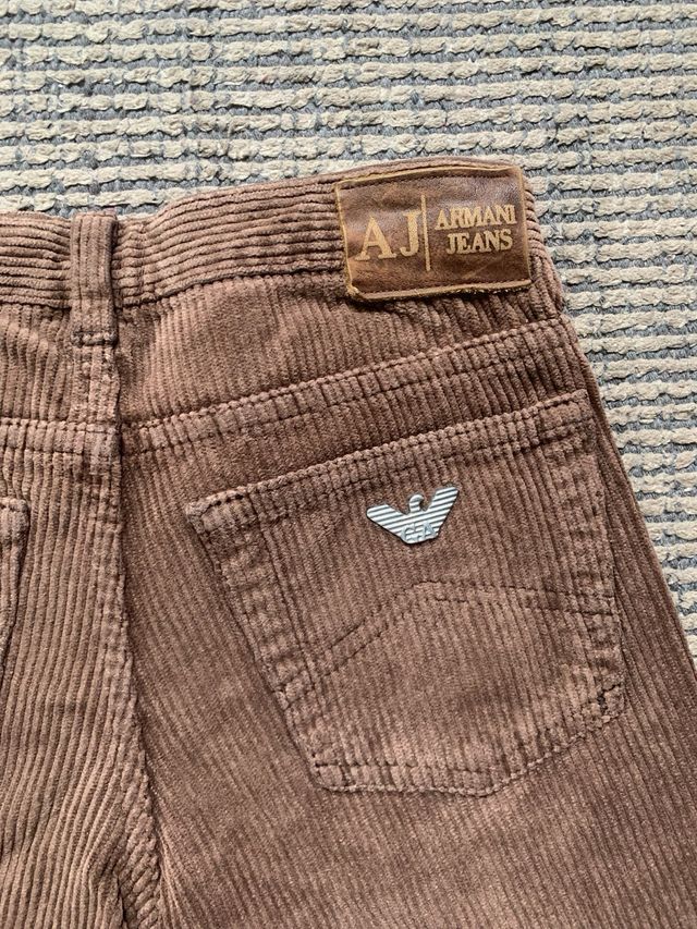 Pantaloni Armani Jeans bimbo in velluto a coste