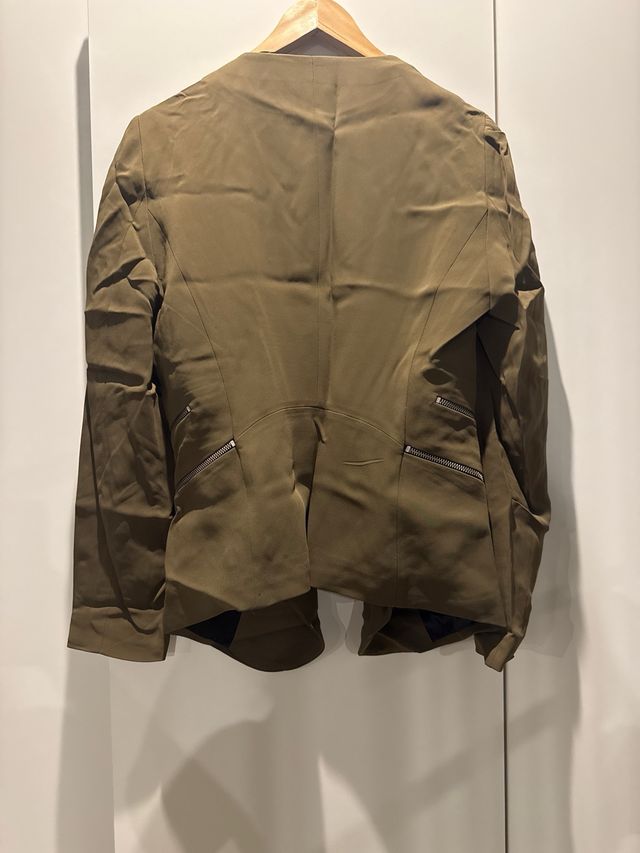 Giacca Zara verde oliva con zip