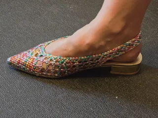 Zapatos planos trenzados multicolor