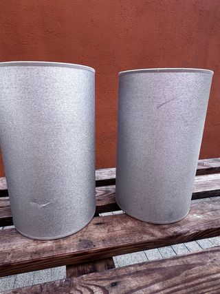 Pantallas de lámpara grises (2 unidades)
