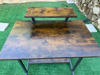 Mesa escritorio madera y metal