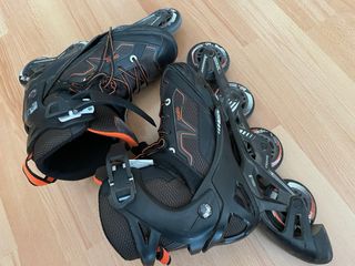 Patines en línea Oxelo Talla 35-38 + Casco Rojo
