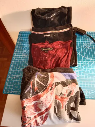 4 Camisetas Massimo Dutti Mujer Talla M