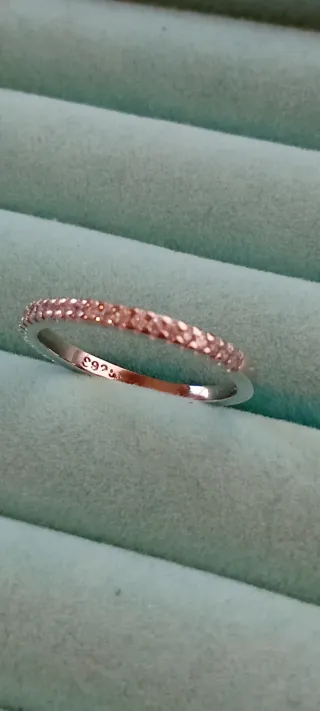 Anillo Plata Media Eternidad Circonitas