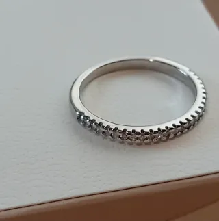 Anillo Plata Media Eternidad Circonitas