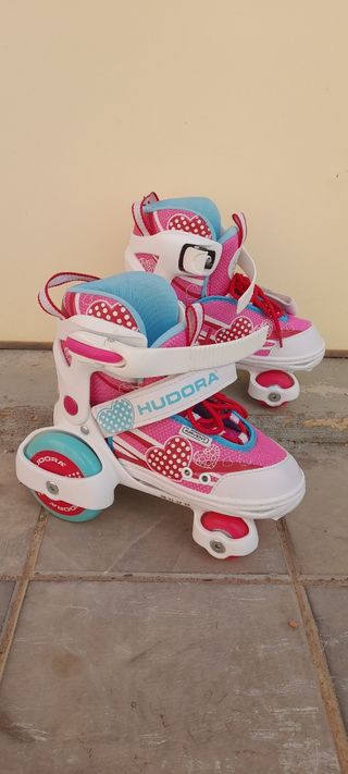 Patines HUDORA extensibles niña como nuevos