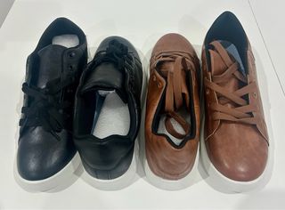 2 Pares Zapatos Piel Sintética Talla 43.5