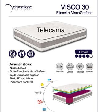 135x190 PACK DESCANSO CANAPE + COLCHON VISCO 30