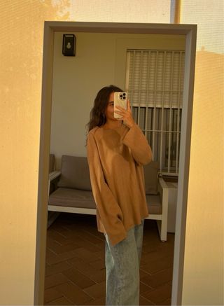 Jersey Zara camel talla S