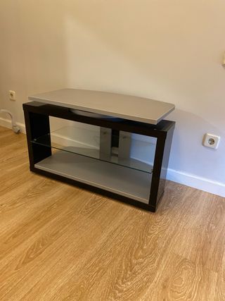 Mesa TV moderna 2 estantes cristal