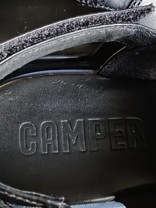Sandalias Camper Piel Negra Suela Antideslizante