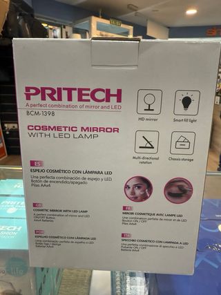 Espejo cosmético PRITECH BCM-1398 con LED