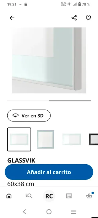 2 Puertas Cristal GLASSVIK Ikea