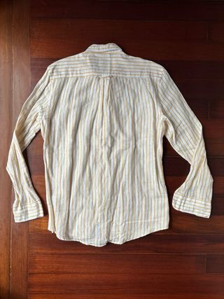 Camisa de lino a rayas Zara