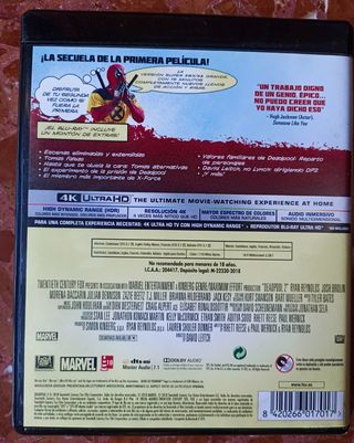Deadpool 2 4K Ultra HD + Blu-ray. 4 Discos