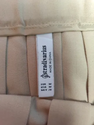 Falda Stradivarius tablas marrón Talla M