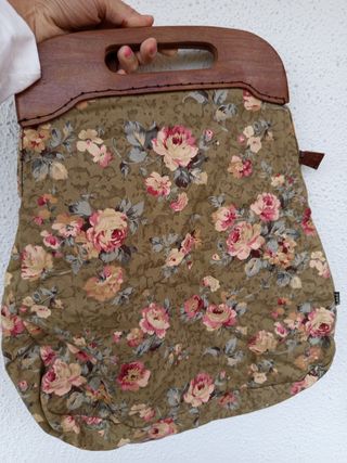 Bolso Laga floral madera