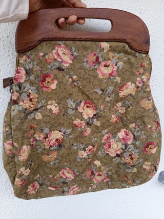 Bolso Laga floral madera