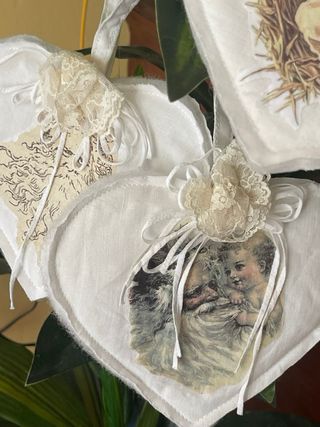 Set 3 bellissimi cuori Natale handmade
