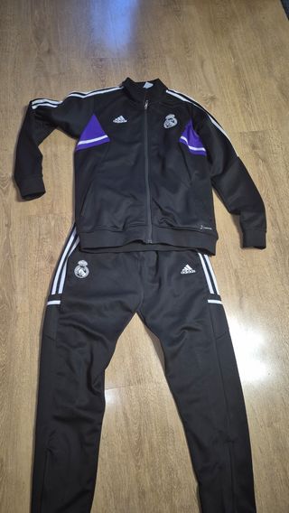 Conjunto Chándal Real Madrid Adidas Negro Morado