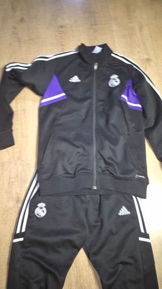 Conjunto Chándal Real Madrid Adidas Negro Morado