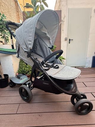 Carrito Bebé + Capazo Gris + Bumprider