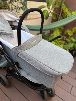Carrito Bebé + Capazo Gris + Bumprider