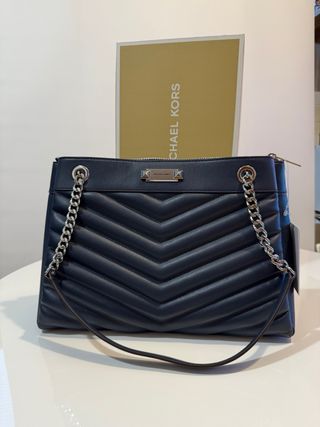 Bolso Michael Kors Azul y Plateado