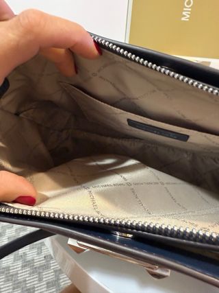 Bolso Michael Kors Azul y Plateado