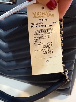 Bolso Michael Kors Azul y Plateado