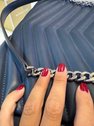 Bolso Michael Kors Azul y Plateado