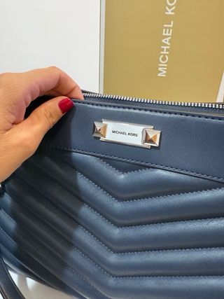 Bolso Michael Kors Azul y Plateado