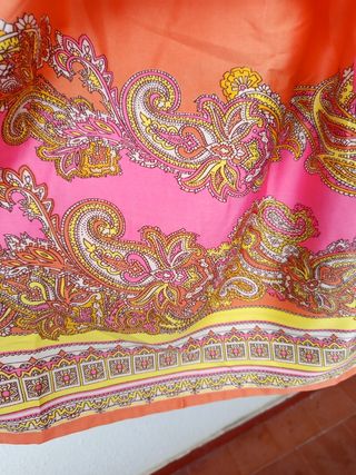 Vestido H&M Naranja y Rosa Talla M