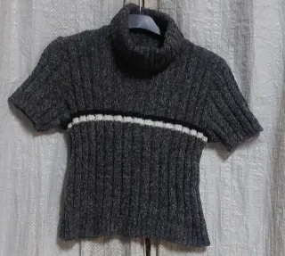 Jersey lana cuello alto manga corta