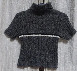 Jersey lana cuello alto manga corta