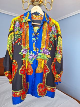 Camisa seda vintage Atelier Versace mujer