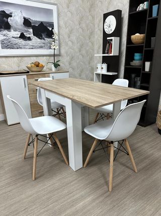 Mesa Extensible Libro + 4 Sillas Nuevo