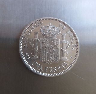Moneda plata 1 Peseta 1904.