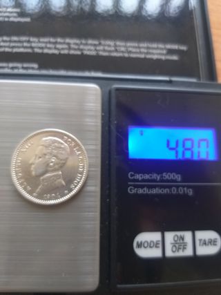 Moneda plata 1 Peseta 1904.